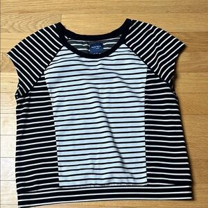 Peter Som Black and White Striped Top